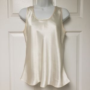 Cream, small, blouse, sleeveless